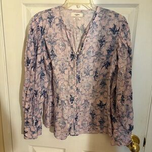 ISABEL MARANT ETOILE floral print linen blouse